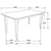 Gabriel 5-piece Rectangular 59-inch Closed Back Dining Set Cappuccino - Furniture Land (Milwaukee, WI)
