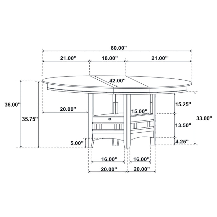 Lavon 5 Pc Counter Height Dining Sets - Furniture Land (Milwaukee, WI)