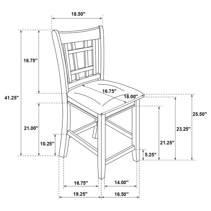 Lavon 5 Pc Counter Height Dining Sets - Furniture Land (Milwaukee, WI)