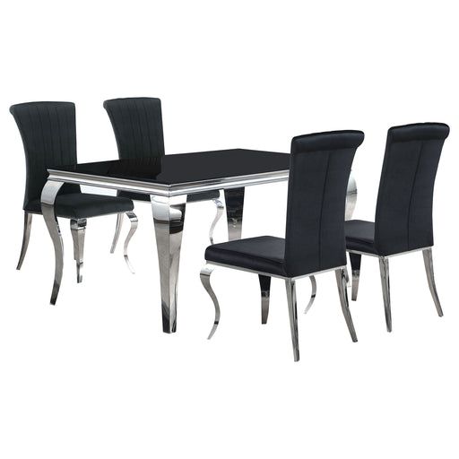 Carone 5 Pc Dining Sets Black - Furniture Land (Milwaukee, WI)