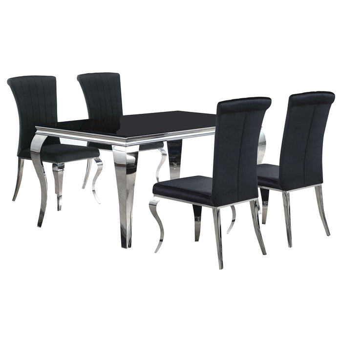 Carone 5 Pc Dining Sets Black - Furniture Land (Milwaukee, WI)