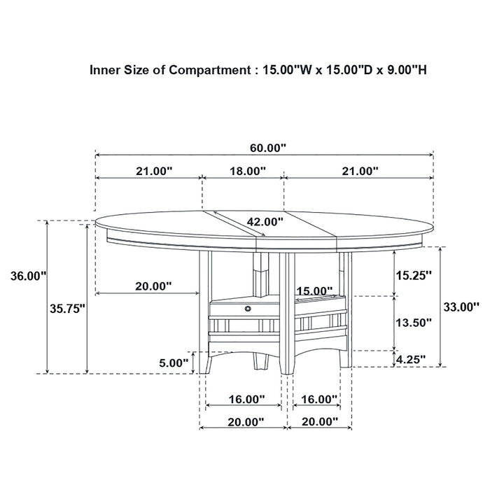 Lavon 5 Pc Counter Height Dining Sets - Furniture Land (Milwaukee, WI)