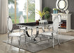 Antoine Rectangular Glass Top Dining Set Chrome - Furniture Land (Milwaukee, WI)
