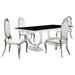 Antoine Rectangular Glass Top Dining Set Chrome - Furniture Land (Milwaukee, WI)