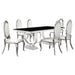 Antoine Rectangular Glass Top Dining Set Chrome - Furniture Land (Milwaukee, WI)