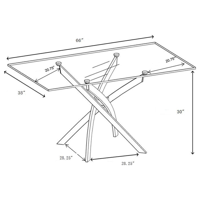 Carmelo 5 Pc Dining Sets - Furniture Land (Milwaukee, WI)
