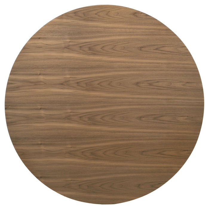Crestmore 5-piece 46-inch Round Wood Dining Table Set Walnut - Furniture Land (Milwaukee, WI)