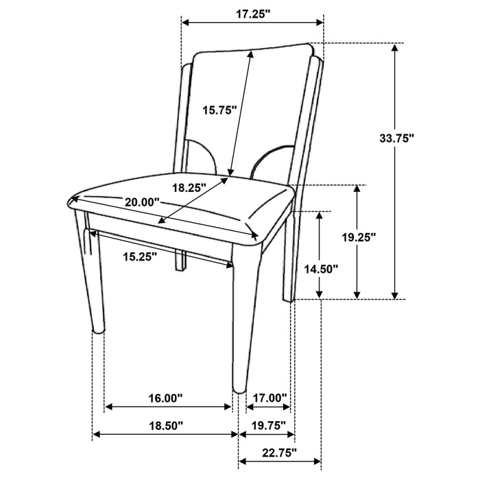 Crestmore 5-piece 46-inch Round Wood Dining Table Set Walnut - Furniture Land (Milwaukee, WI)