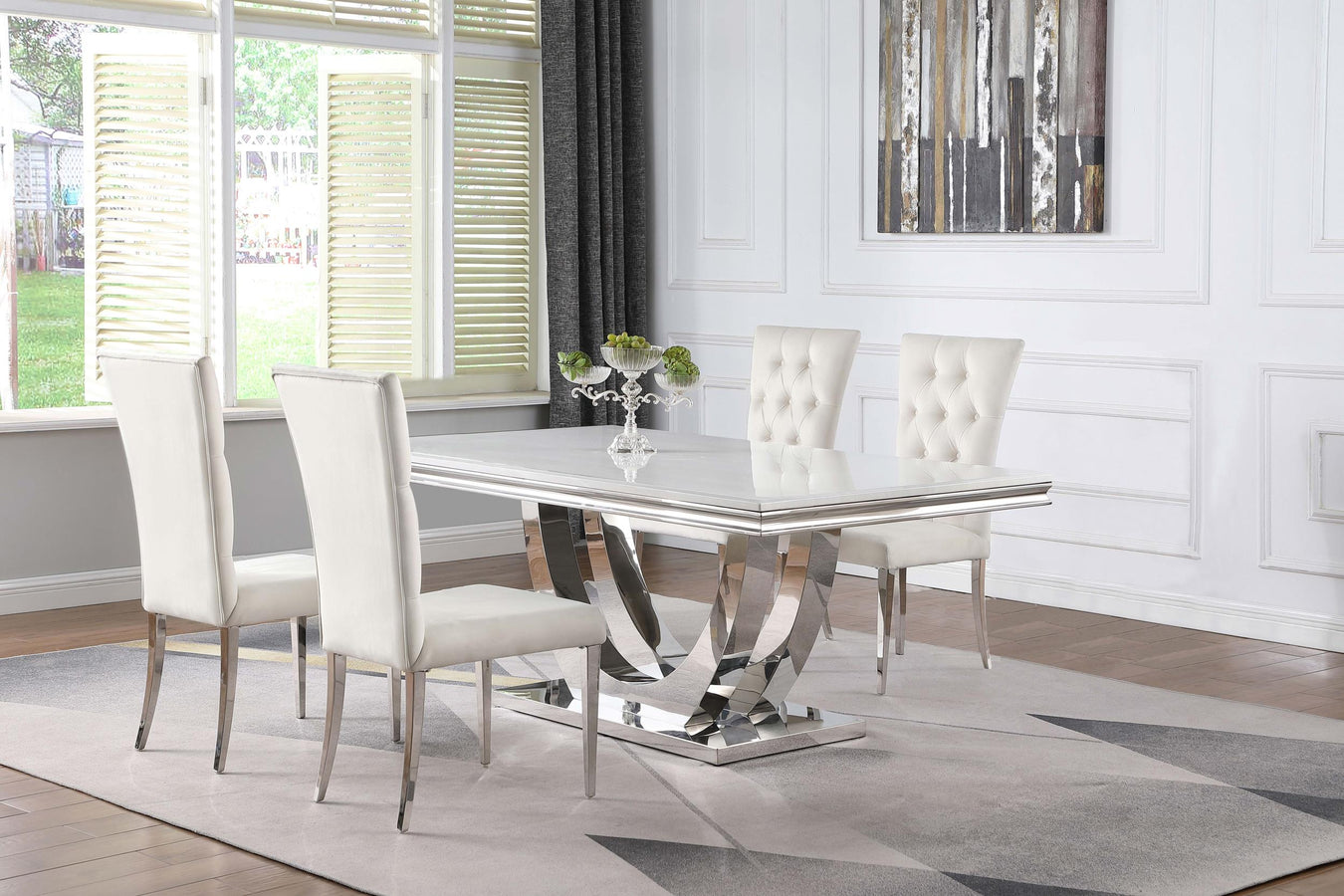 White Marble / Chrome