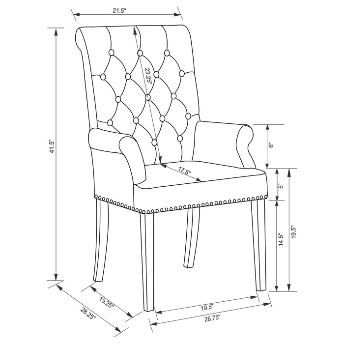 Alana Arm Chairs - Furniture Land (Milwaukee, WI)