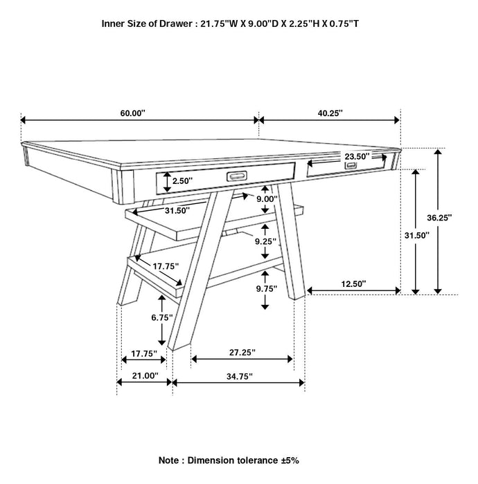 Dewey 5 Pc Counter Height Dining Sets - Furniture Land (Milwaukee, WI)