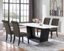 Sherry Rectangular Marble Top Dining Table set - Furniture Land (Milwaukee, WI)