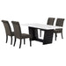 Sherry Rectangular Marble Top Dining Table set - Furniture Land (Milwaukee, WI)