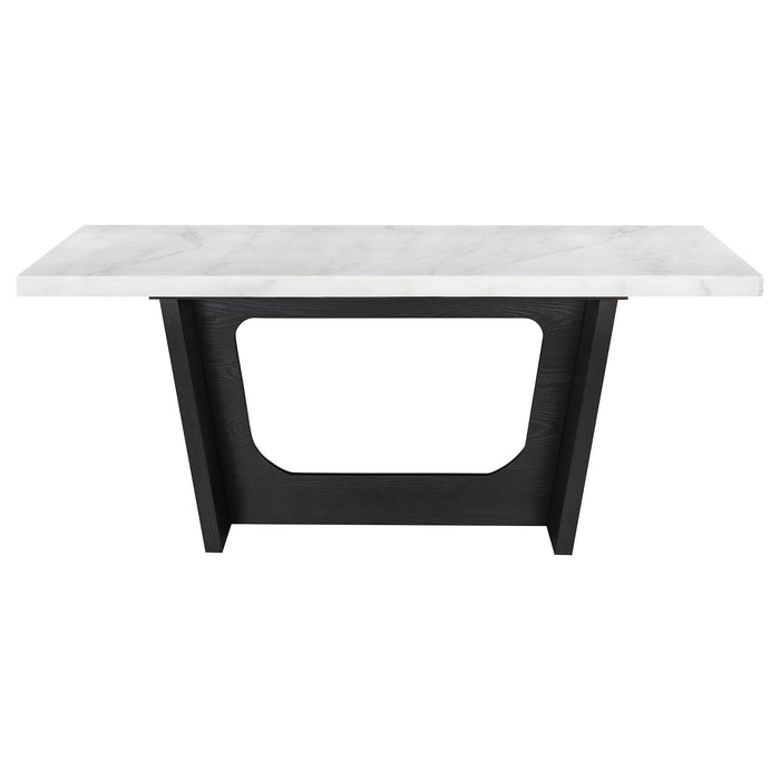 Sherry Rectangular Marble Top Dining Table set - Furniture Land (Milwaukee, WI)