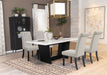 Sherry Rectangular Marble Top Dining Table set - Furniture Land (Milwaukee, WI)