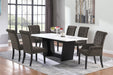 Sherry Rectangular Marble Top Dining Table set - Furniture Land (Milwaukee, WI)