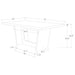 Sherry Rectangular Marble Top Dining Table set - Furniture Land (Milwaukee, WI)