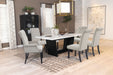 Sherry Rectangular Marble Top Dining Table set - Furniture Land (Milwaukee, WI)