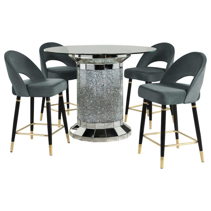 Ellie 5 Pc Counter Height Dining Sets Gray - Furniture Land (Milwaukee, WI)