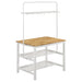 Edgeworth 3-piece Kitchen Island Counter Table Set White - Furniture Land (Milwaukee, WI)
