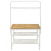 Edgeworth 3-piece Kitchen Island Counter Table Set White - Furniture Land (Milwaukee, WI)