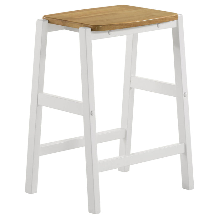 Edgeworth 3-piece Kitchen Island Counter Table Set White - Furniture Land (Milwaukee, WI)