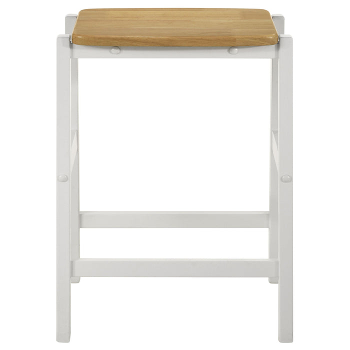 Edgeworth 3-piece Kitchen Island Counter Table Set White - Furniture Land (Milwaukee, WI)