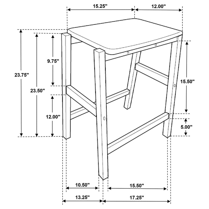 Edgeworth 3-piece Kitchen Island Counter Table Set White - Furniture Land (Milwaukee, WI)