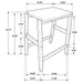 Edgeworth 3-piece Kitchen Island Counter Table Set White - Furniture Land (Milwaukee, WI)