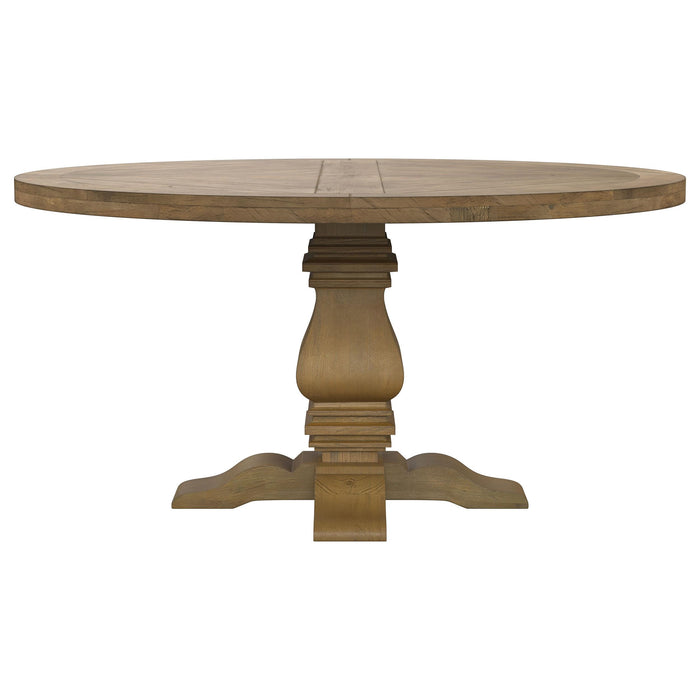 Florence 5-piece Round Dining Table Set Rustic Honey - Furniture Land (Milwaukee, WI)