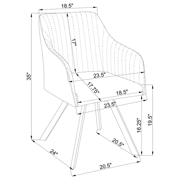 Arika Arm Chairs - Furniture Land (Milwaukee, WI)