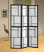 Damis 3-panel Folding Floor Screen Black and White - Furniture Land (Milwaukee, WI)