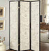 Felice 3-panel French Script Print Folding Screen Espresso - Furniture Land (Milwaukee, WI)