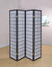 Roberto 4-panel Folding Screen Black and White - Furniture Land (Milwaukee, WI)