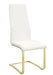 Montclair Side Chairs White and Rustic Brass (Set of 4) - Furniture Land (Milwaukee, WI)