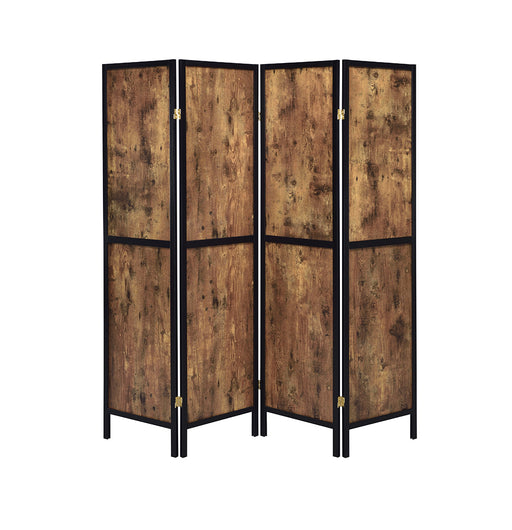 Deepika 4-panel Folding Screen Antique Nutmeg and Black - Furniture Land (Milwaukee, WI)
