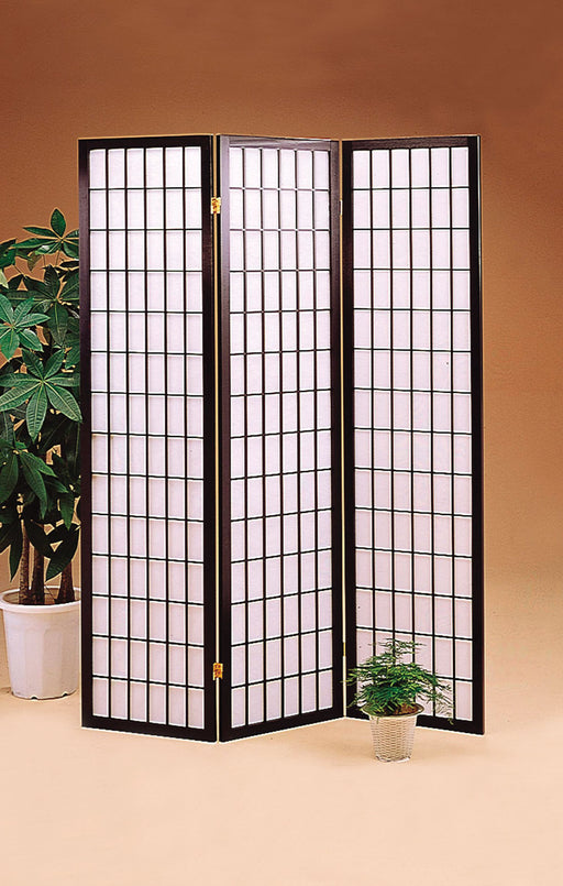 Carrie 3-panel Folding Screen Black and White - Furniture Land (Milwaukee, WI)