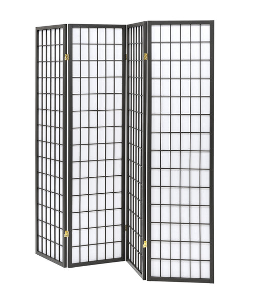 Roberto 4-panel Folding Screen Dark Grey and White - Furniture Land (Milwaukee, WI)