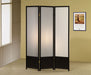 Calix 3-panel Folding Floor Screen Translucent and Black - Furniture Land (Milwaukee, WI)