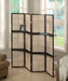 Iggy 4-panel Folding Screen with Removable Shelves Tan and Cappuccino - Furniture Land (Milwaukee, WI)