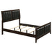 Carlton Full & Twin Upholstered Panel Bed Cappuccino and Black - Furniture Land (Milwaukee, WI)