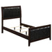 Carlton Full & Twin Upholstered Panel Bed Cappuccino and Black - Furniture Land (Milwaukee, WI)