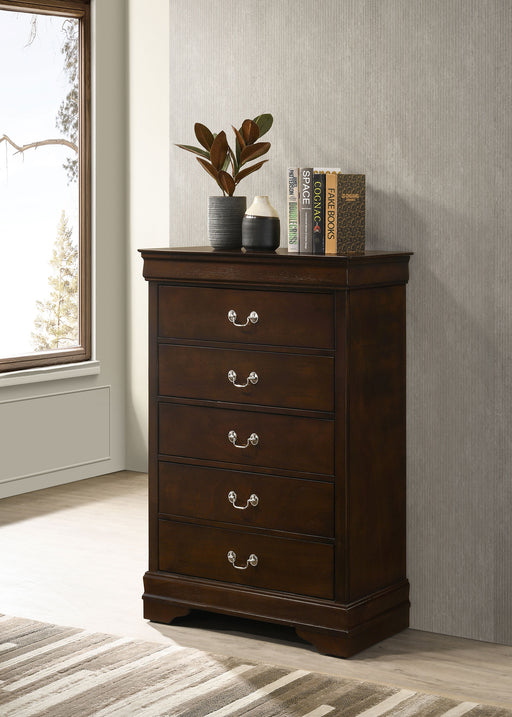Louis Philippe Chest Brown - Furniture Land (Milwaukee, WI)