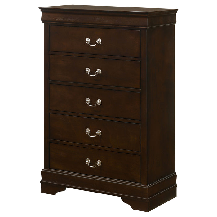 Louis Philippe Chest Brown - Furniture Land (Milwaukee, WI)