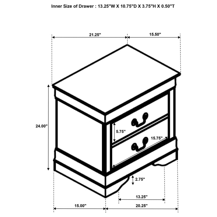 Louis Philippe 4 & 5 Piece Bedroom Set Full, Twin, King, & Queen - Furniture Land (Milwaukee, WI)