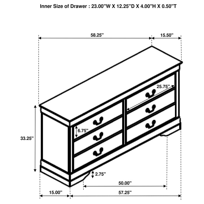Louis Philippe 4 & 5 Piece Bedroom Set Full, Twin, King, & Queen - Furniture Land (Milwaukee, WI)