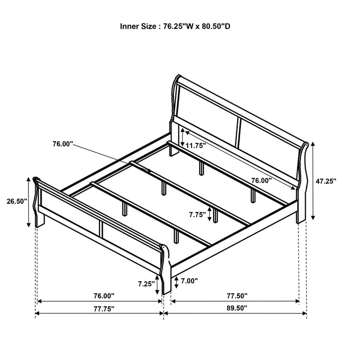 Louis Philippe Eastern King, Full, & Queen Bed - Furniture Land (Milwaukee, WI)