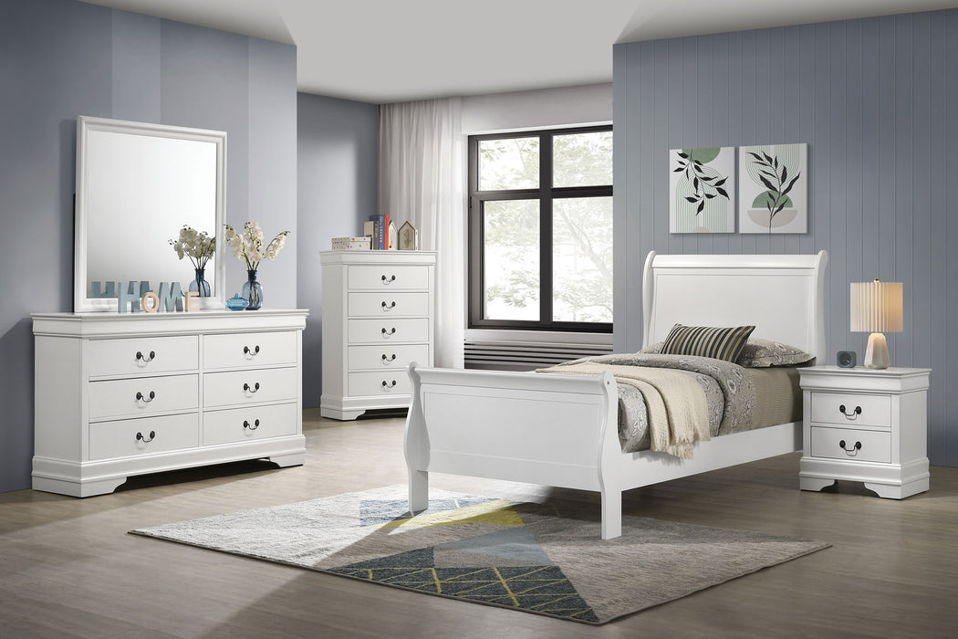 Louis Philippe 4 & 5 Piece Bedroom Set Full, Twin, King, & Queen - Furniture Land (Milwaukee, WI)