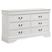 Louis Philippe 6-drawer Dresser White - Furniture Land (Milwaukee, WI)