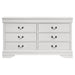 Louis Philippe 6-drawer Dresser White - Furniture Land (Milwaukee, WI)